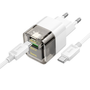 Incarcator de retea Hoco C131A PD30W+QC3.0 (C to C) [Transparent-Black]