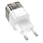 Incarcator de retea Hoco C131A Platinum dual-port (PD30W+QC3.0) [Transparent-Black]