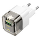 Incarcator de retea Hoco C131A Platinum dual-port (PD30W+QC3.0) [Transparent-Black]