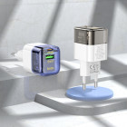 Incarcator de retea Hoco C131A Platinum dual-port (PD30W+QC3.0) [Transparent-Black]