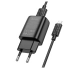 Incarcator de retea Hoco C134A Solid single-port charger set(Micro) [Black]