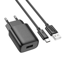 Зарядное устройство Hoco C134A Solid single-port charger set(Type-C) [Black]