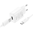 Зарядное устройство Hoco C134A Solid single-port charger set(Type-C) [White]