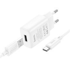 Incarcator de retea Hoco C134A Solid single-port charger set(Type-C) [White]