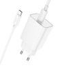 Incarcator de retea Hoco C143A Benefit single port PD20W charger set(C to C) [White]