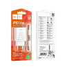 Incarcator de retea Hoco C143A Benefit single port PD20W charger set(C to C) [White]