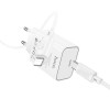 Incarcator de retea Hoco C143A Benefit single port PD20W charger set(C to iP) [White]