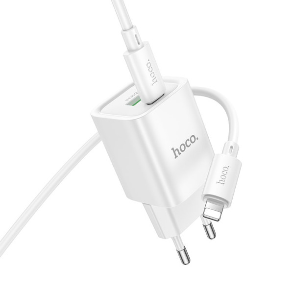 Incarcator de retea Hoco C149A Charm PD30W+QC3.0 charger set(C to iP) [White]