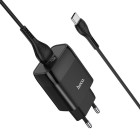 Incarcator de retea Hoco C72Q Glorious + Cablu Type-C USB (QC3.0) [Black]