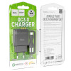 Зарядное устройство Hoco C72Q Glorious + Кабель Type-C USB (QC3.0) [Black]