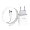 Incarcator de retea Hoco C73A Glorious + Cablu Lightning (2.4A) [White]