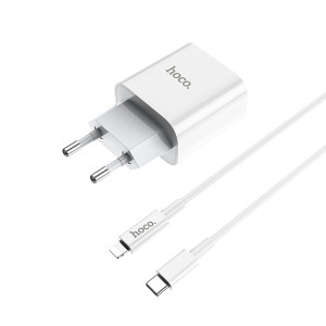 Зарядное устройство Hoco C76A Plus Type-c to Lighting (PD20W)[White]