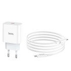 Incarcator de retea Hoco C76A Plus Type-c to Lighting (PD20W)[White]