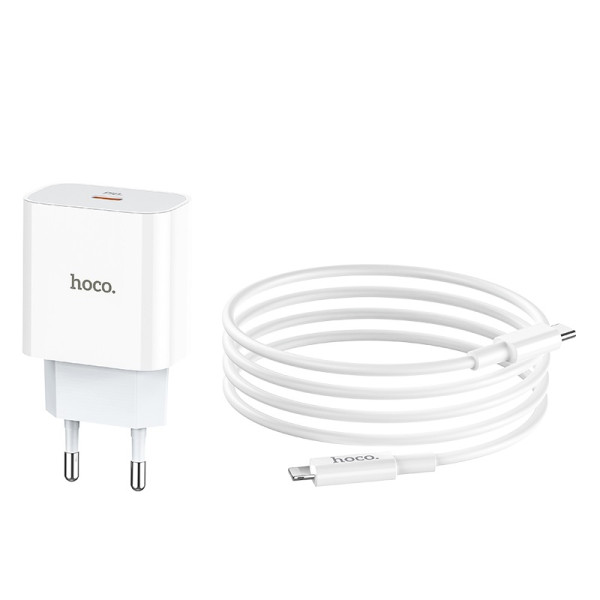 Зарядное устройство Hoco C76A Plus Type-c to Lighting (PD20W)[White]