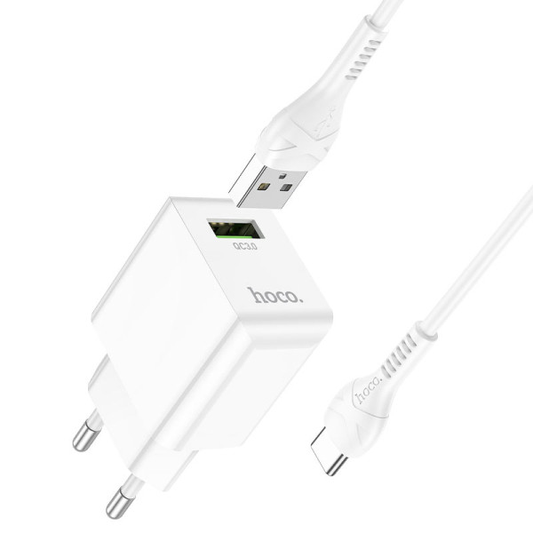 Incarcator de retea Hoco C98A Proton Type-C QC3.0 [White]