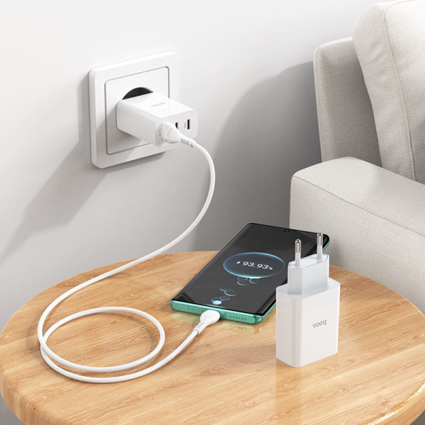Зарядное устройство Hoco C99A Type-C PD20W + QC3.0 [White]