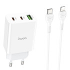 Incarcator de retea Hoco C99A (PD20W+QC3.0) + Cablu Type-C to iPhone [White]