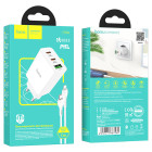 Incarcator de retea Hoco C99A (PD20W+QC3.0) + Cablu Type-C to iPhone [White]