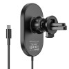 Suport Auto Hoco CA90 Powerful magnetic wireless charging car holder [Black]