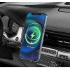 Suport Auto Hoco CA90 Powerful magnetic wireless charging car holder [Black]