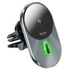 Suport Auto Hoco CA91 Magic magnetic wireless fast charging car holder [Gray]