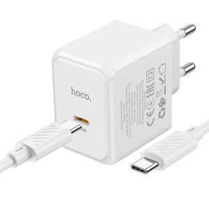 Incarcator de retea Hoco CS13A PD20W charger set(C to C) [White]