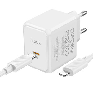 Incarcator de retea Hoco CS13A PD20W charger set(C to iP) [White]