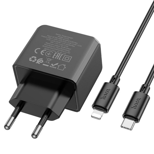 Зарядное устройство Hoco CS15A PD30W charger set (C to iP) [Black]