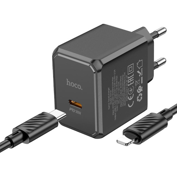 Зарядное устройство Hoco CS15A PD30W charger set (C to iP) [Black]