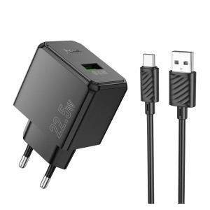 Incarcator de retea Hoco CS17A Wish single port 22.5W multi-protocol charger set(Type-C) [Black]