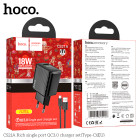 Incarcator de retea Hoco CS21A Rich QC3.0 (Type-C) [Black]