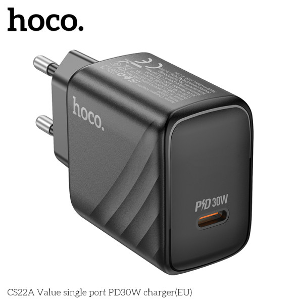 Incarcator de retea Hoco CS22A Value PD30W [Black]
