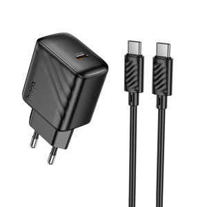 Incarcator de retea Hoco CS24A Puerto single-port PD25W charger set C to C [Black]