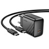 Incarcator de retea Hoco CS24A Puerto single-port PD25W charger set C to C [Black]