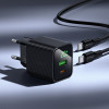 Incarcator de retea CS83A Excellent PD20W+QC3.0 charger with digital display set C to C [Black]