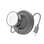 Беспроводная зарядка Hoco CW51 Apple Watch 1-8, SE/SE2, Ultra [Gray]