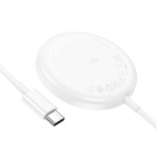 Incarcator wireless Hoco CW52 Enjoy magnetic [White]