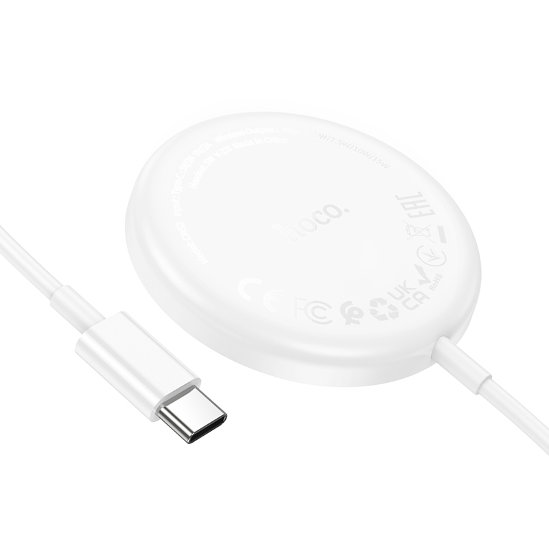 Incarcator wireless Hoco CW52 Enjoy magnetic wireless fast charging [Silver]