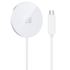 Incarcator wireless Hoco CW63 Pro Fast Qi2.2 magnetic wireless fast charger [White]