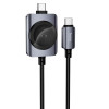 Беспроводная зарядка Hoco CW66 PD100W+iWatch 2-in-1 charging cable [Black]