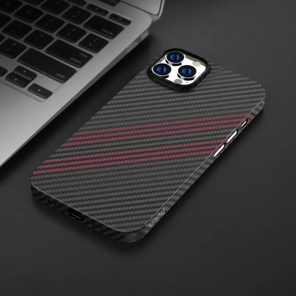 Husa Hoco Cave Slim Kevlar Apple iPhone 14 Pro Max [Black-Red]