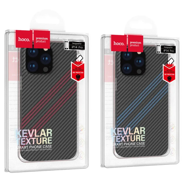 Husa Hoco Cave Slim Kevlar Apple iPhone 14 Pro Max [Black-Red]