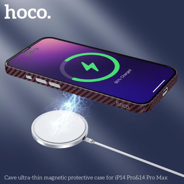 Чехол Hoco Cave Magnetic Kevlar Apple iPhone 14 Pro [Red]