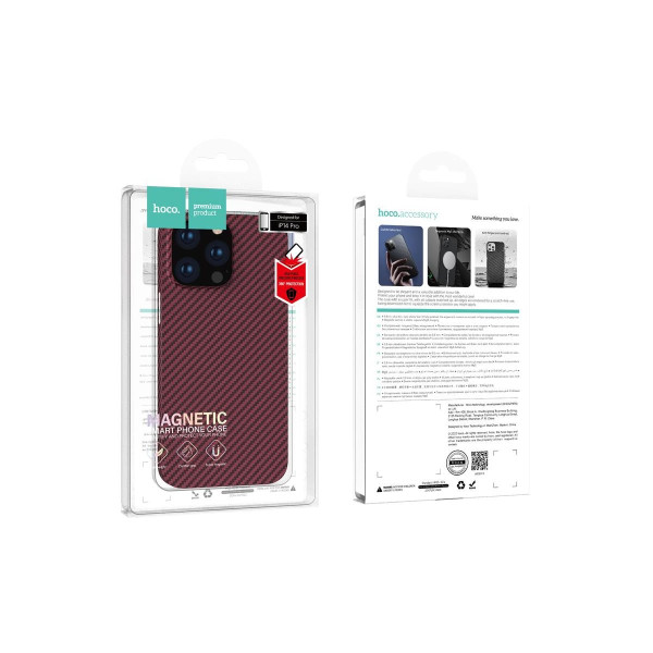 Чехол Hoco Cave Magnetic Kevlar Apple iPhone 14 Pro [Red]