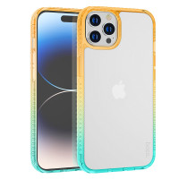 Чехол Hoco Crystal color for iPhone 14 Pro Max [Orange-Green]