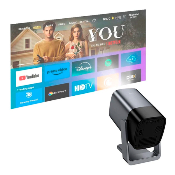 Proiector Hoco DT7 Smart electric focus projector(1080P Android version)(EU) [Metal gray]
