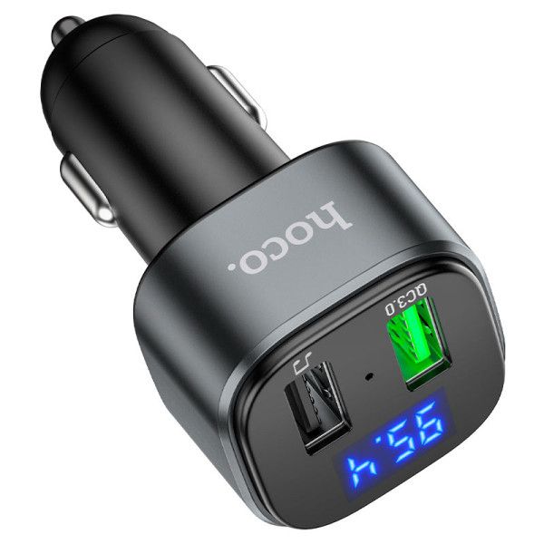 FM Modulator Hoco E67 Fighter QC3.0 car BT FM transmitter [Black]