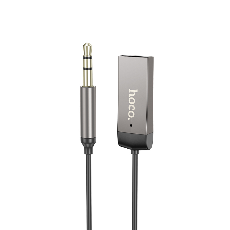 Adapter Hoco E78 Benefit car AUX BT receiver with cable [Black]