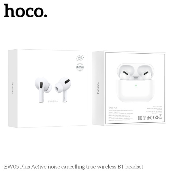 Casti Hoco EW05 Plus TWS (Active Noise Cancellation) [White]