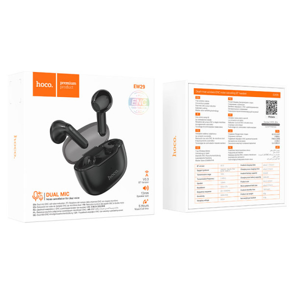 Casti Wireless Hoco EW29 Depth TWS ENC [Black]